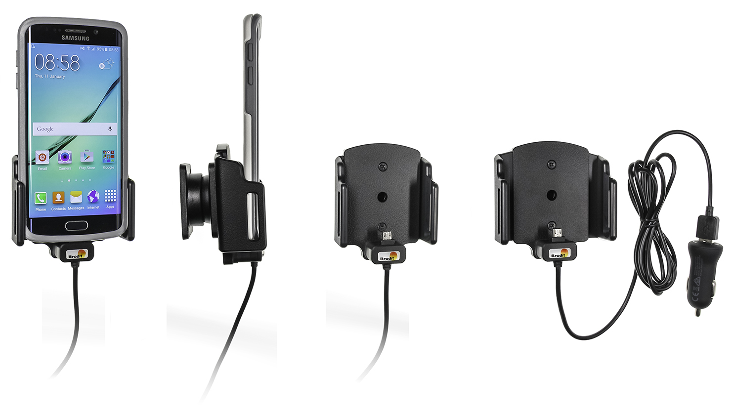 Universele houder met 12V USB plug 62-77mm / 6-10 mm - 521620 - 521620