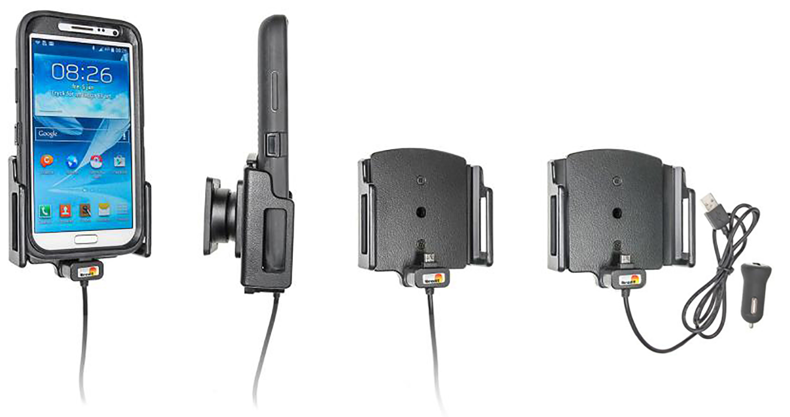 Universele houder met 12V USB plug 75-89mm / 12-16 mm - 521630 - 521630