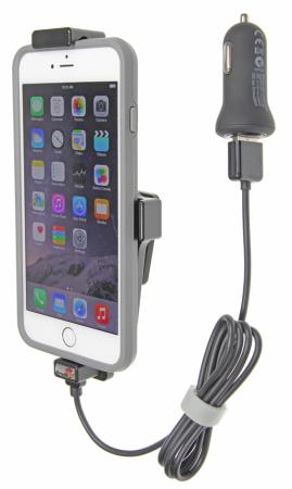 Apple iPhone 6/6S/6 Plus/7 Plus/8 Plus/Xs Max Actieve houder met 12V USB Plug. (met/zonder hoes) - 521663 a - 521663