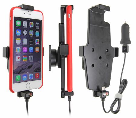 Apple iPhone 6/6S/6 Plus/7 Plus/8 Plus/Xs Max Actieve houder met 12V USB Plug. (met/zonder hoes) - 521663 - 521663