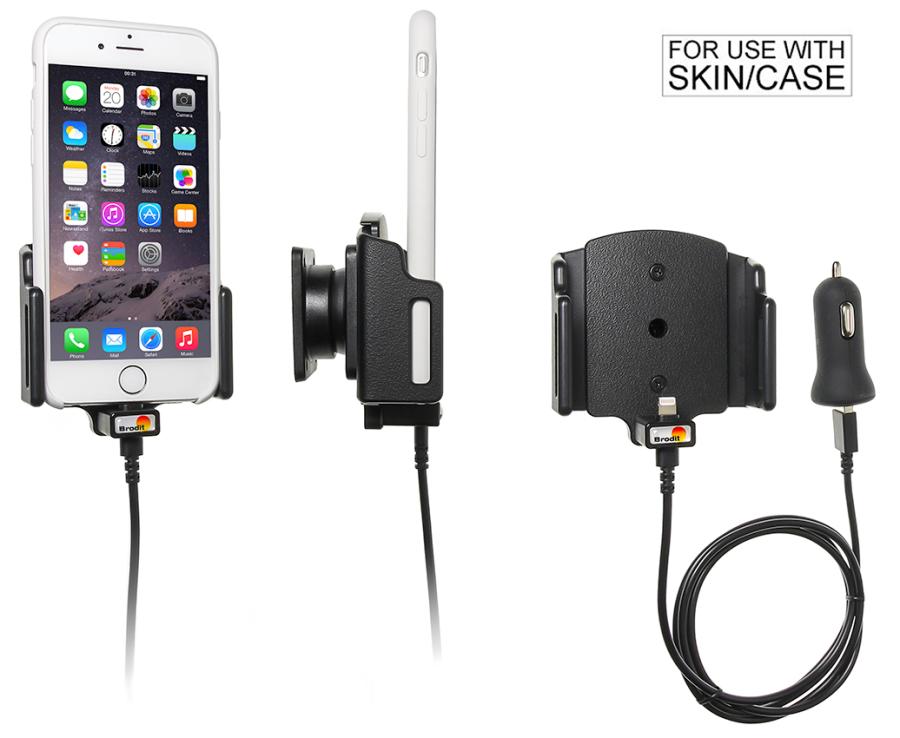 Apple iPhone 6 / 6S / 7 / 8 / X / Xs Actieve verstelbare houder met 12V USB plug - 521666 - 521666