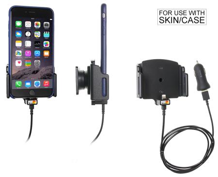 Apple iPhone 6Plus/ 6SPlus/ 7Plus/ 8Plus/ X /Xs/Xs Max Actieve verstelbare houder met 12V USB plug - 521667 - 521667