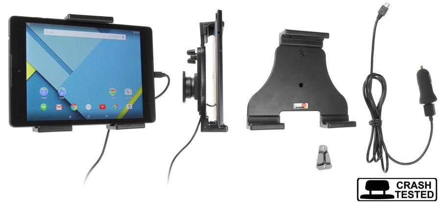 Universele Verstelbare Tablet Actieve houder met12V USB Plug 140-195mm  - 521941 - 521941