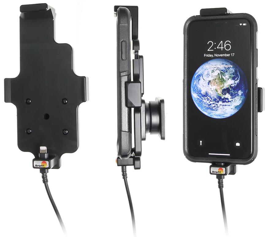 Apple iPhone X / Xs met of zonder hoes Actieve houder met 12V USB plug - 521998 a - 521998