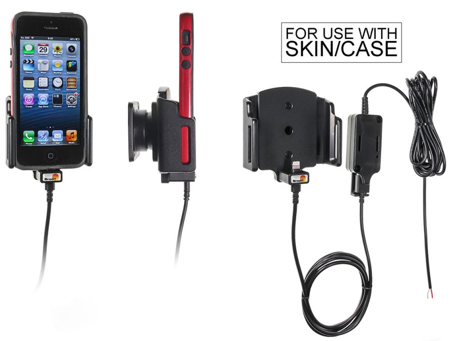 Apple iPhone 5 / 5C / 5S / SE Actieve verstelbare houder met vaste voeding  - 527502 - 527502