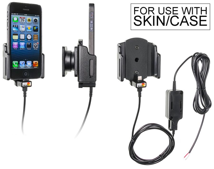 Apple iPhone 5 / 5C / 5S / SE Actieve verstelbare houder met vaste voeding  - 527503 - 527503