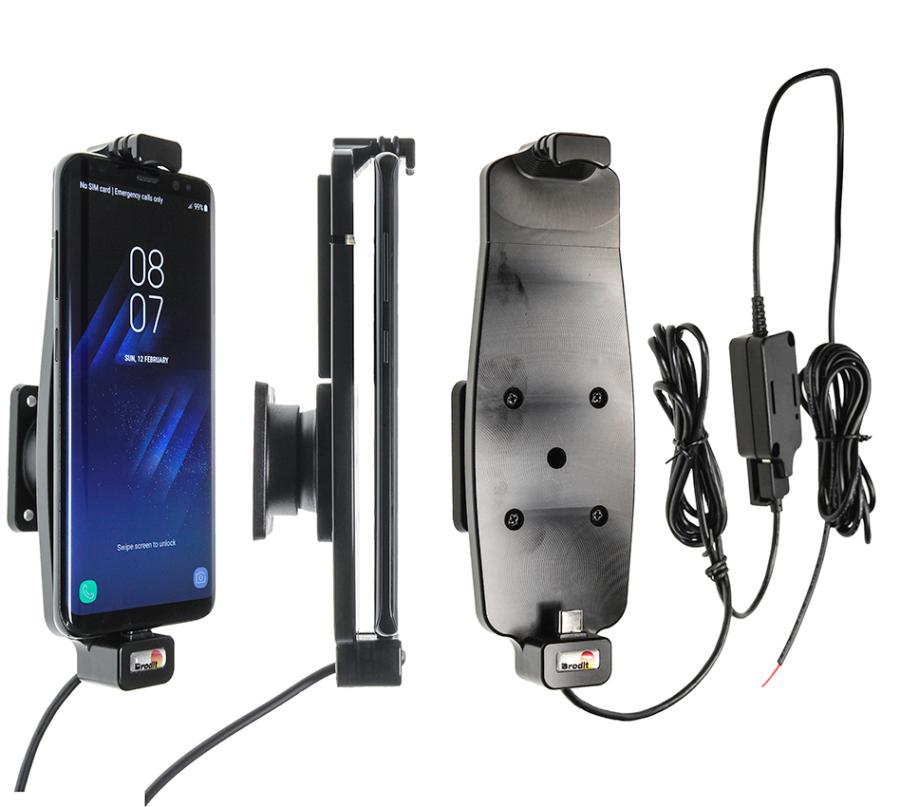 Samsung Galaxy S8 / S9 / S10 houder met hoes met vaste voeding - 527964 - 527964