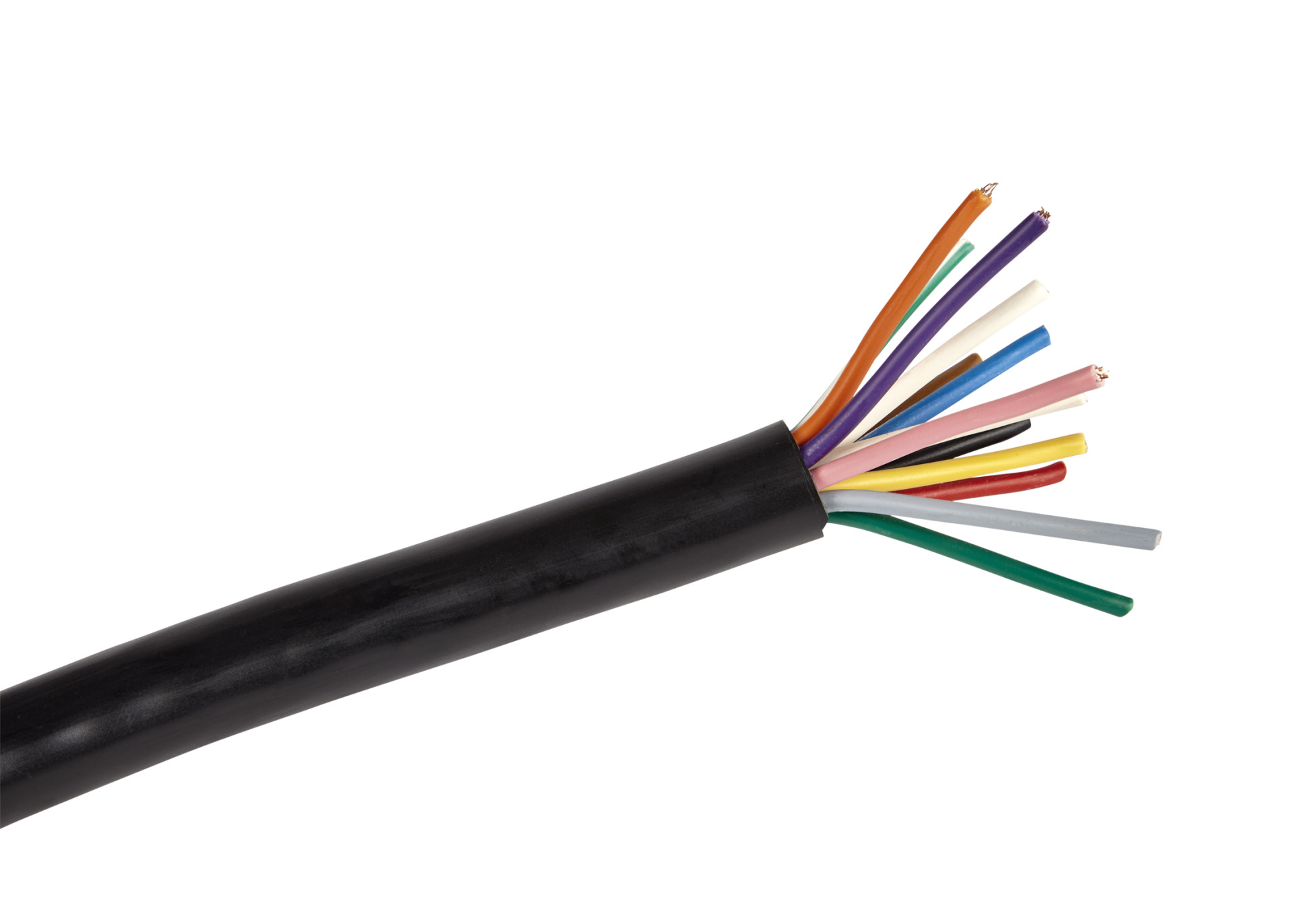Meer aderige kabel 13x 1.0mm2 25mtr rol, buitenhuls zwart - 55 1310 025x - 55-1310-025X