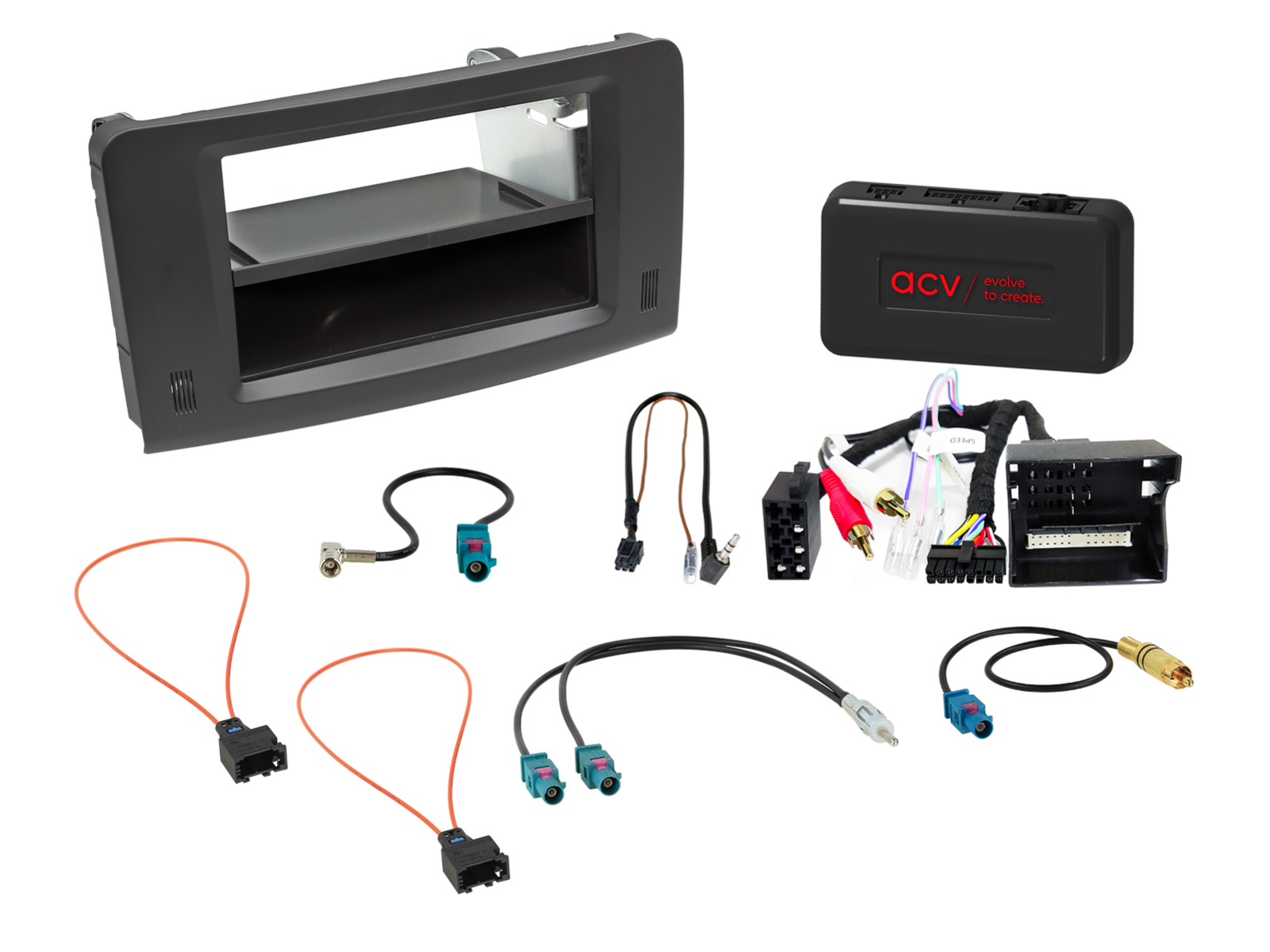 2-DIN-set met vak Mercedes-voertuigen LFB/analoog/antenne - 611190 34 1 - 611190-34-1