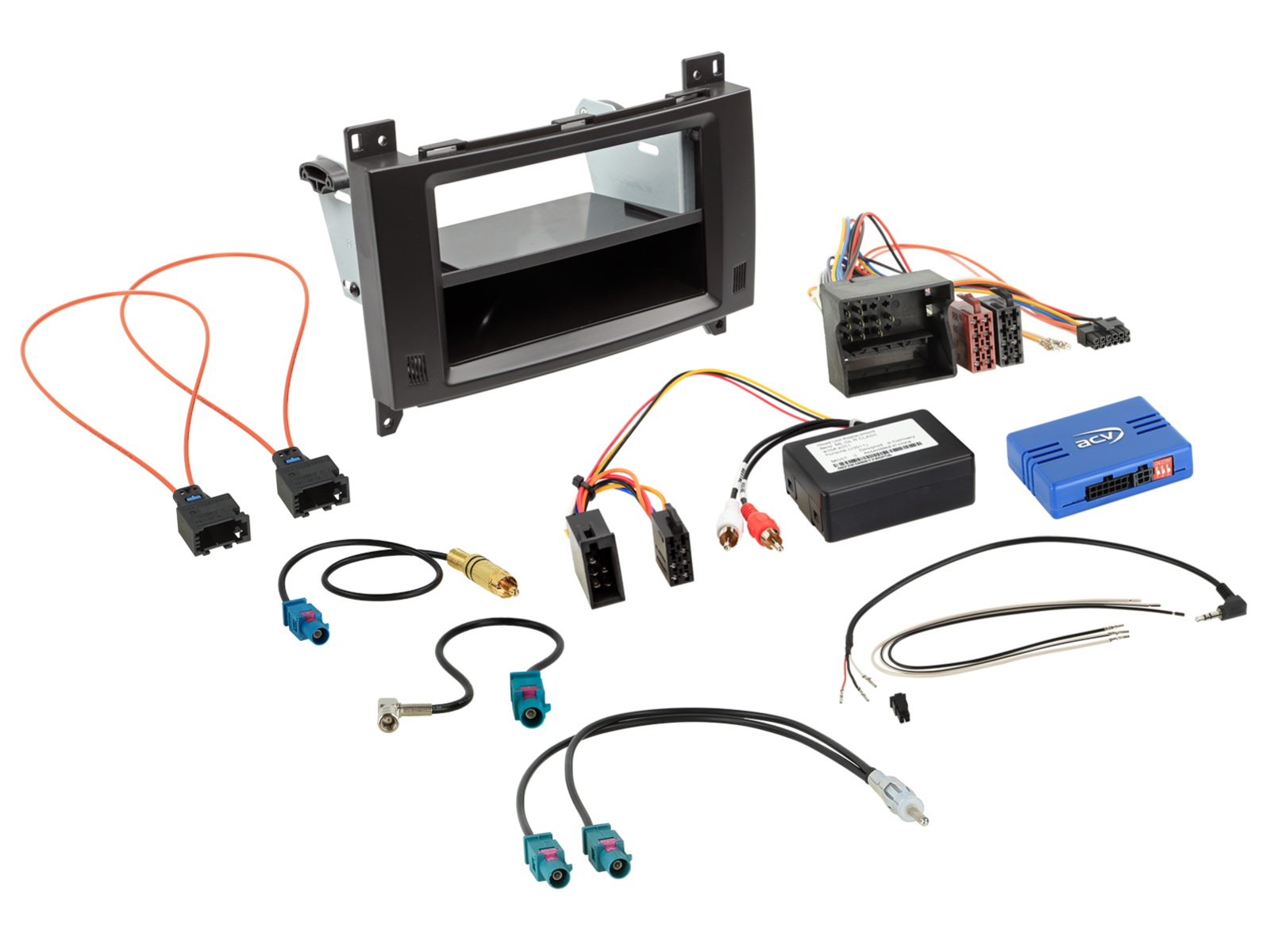2-DIN Kit met Vak Diverse Mercedes Benz SWI/Analoog/Antenne  - 611190 37 4 - 611190-37-4