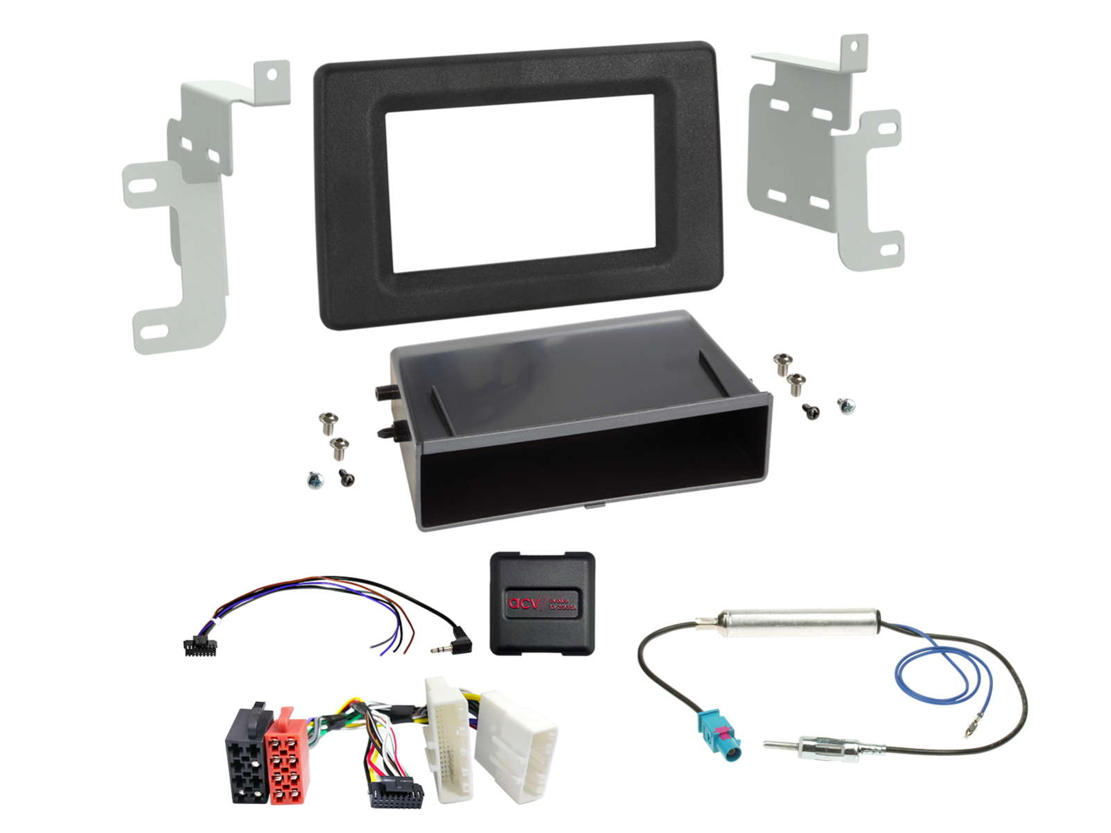 2-DIN Kit met aflegvak Nissan/Opel/Renault Analoog SWI/Antenne  - 611250 20 1 - 611250-20-1