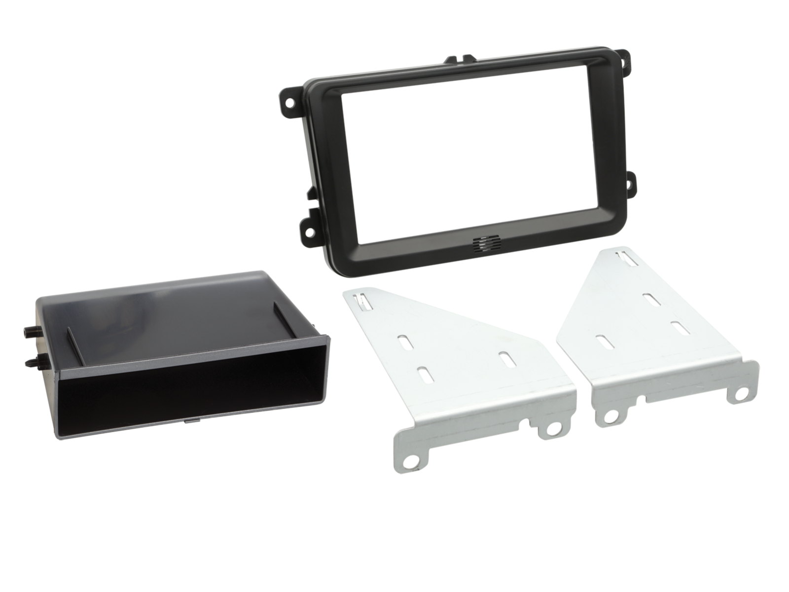 2-DIN Kit met aflegvak Skoda/VW Zwart  - 611320 30 4 1 - 611320-30-4
