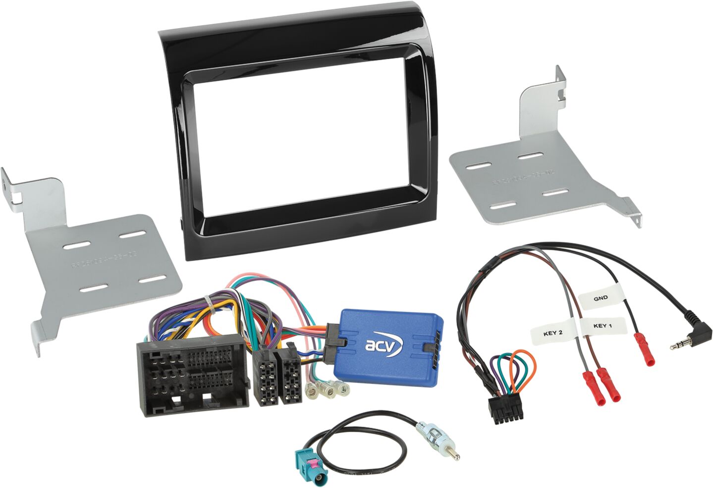 2-DIN Kit Fiat Ducato/ Citro&euml;n Jumper/ Peugeot Boxer(250*) Facelift 2016-> Pianolak Zwart - 621094 35 1 - 621094-35-1