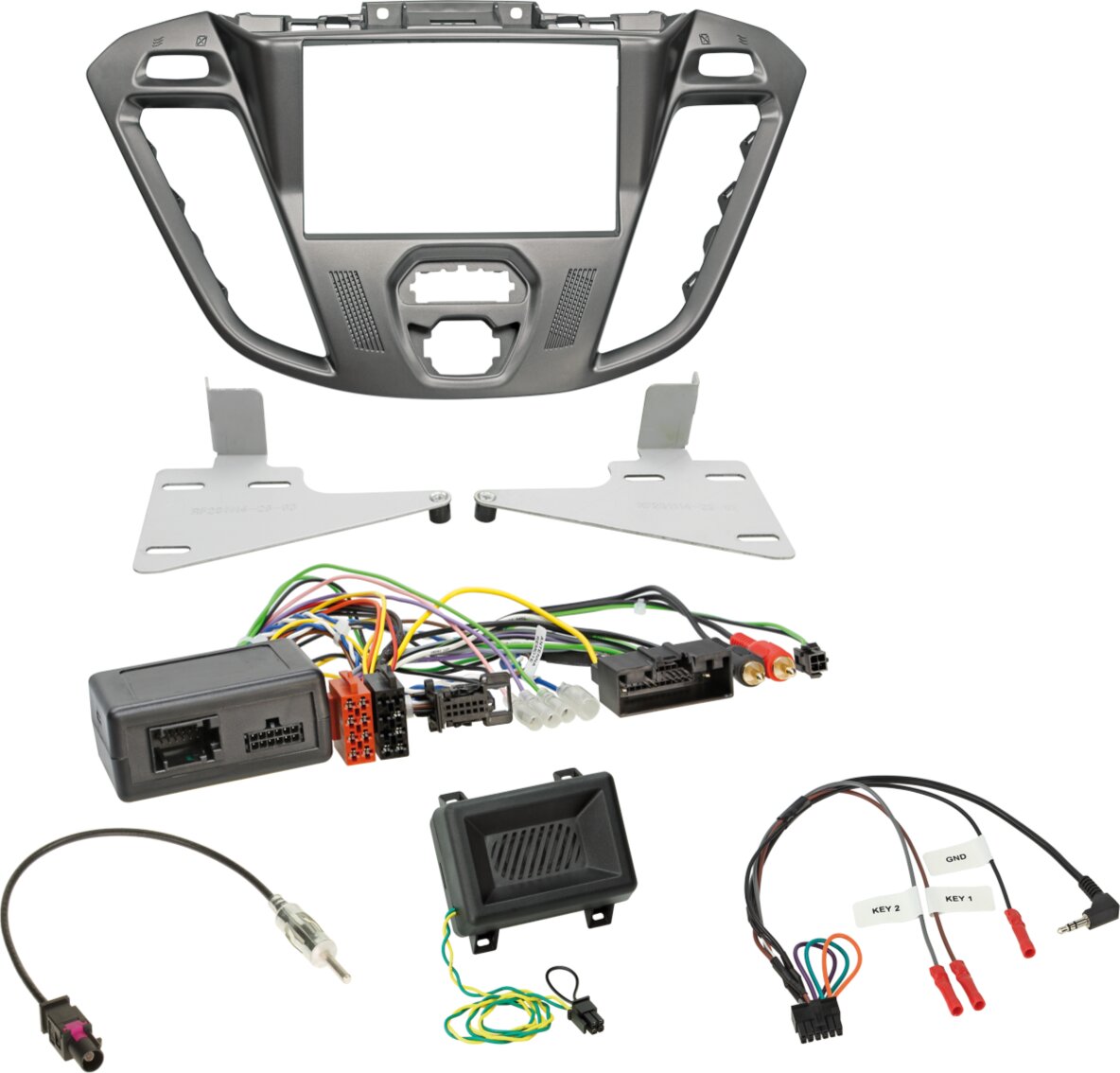 2-DIN Kit Ford Custom 2012-2016 Euro5-> Kleur: Phoenix zilver - 621114 26 1 - 621114-26-1