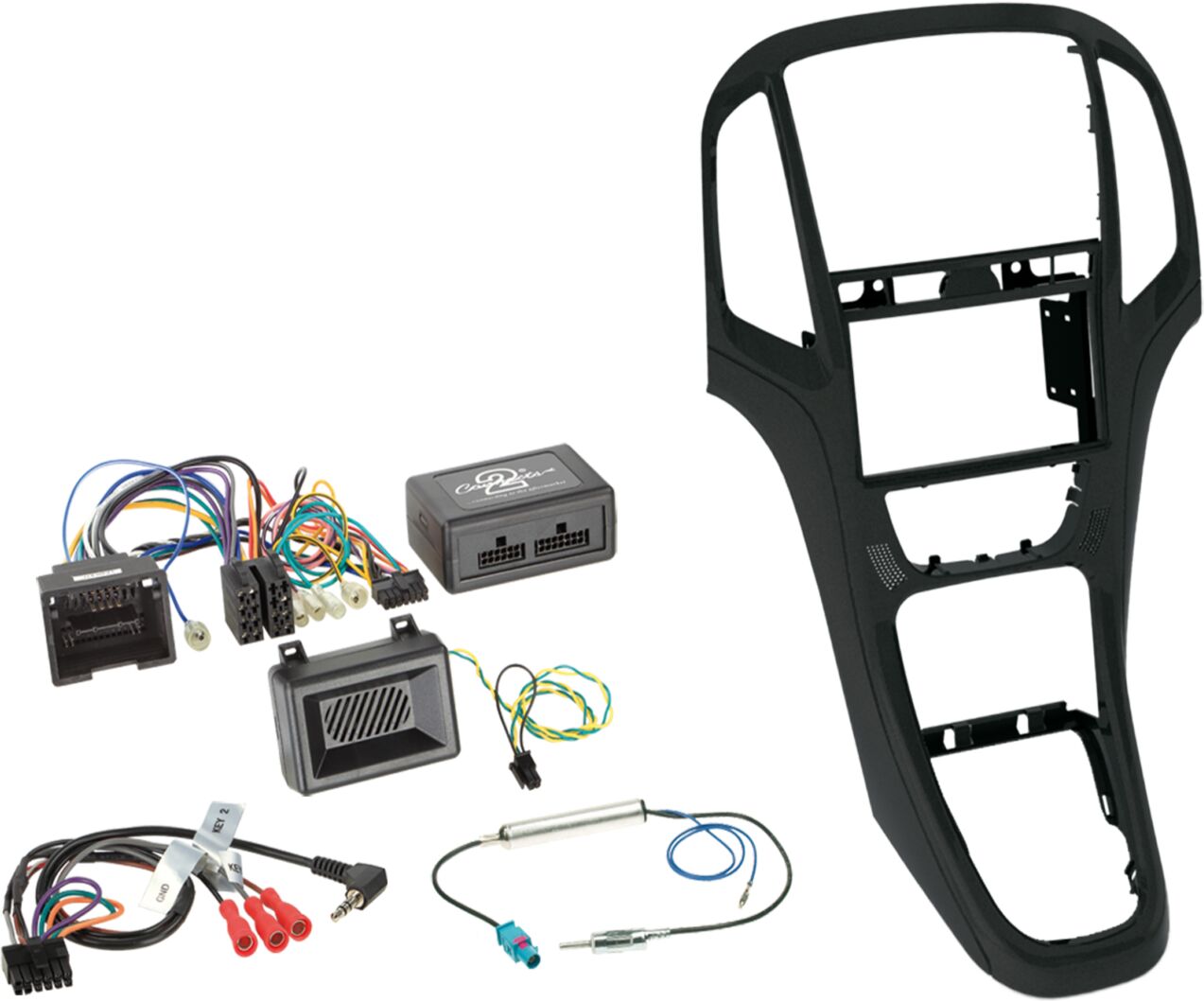 2-DIN Kit + Radio adapter kit Opel Astra 2009-2016 Kleur: Pearl Zwart - 621230 23 2 - 621230-23-2