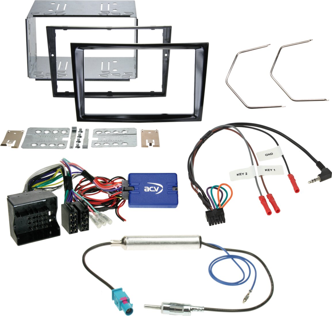 2-DIN Kit Opel Corsa D piano-black - 621230 24 3 - 621230-24-3