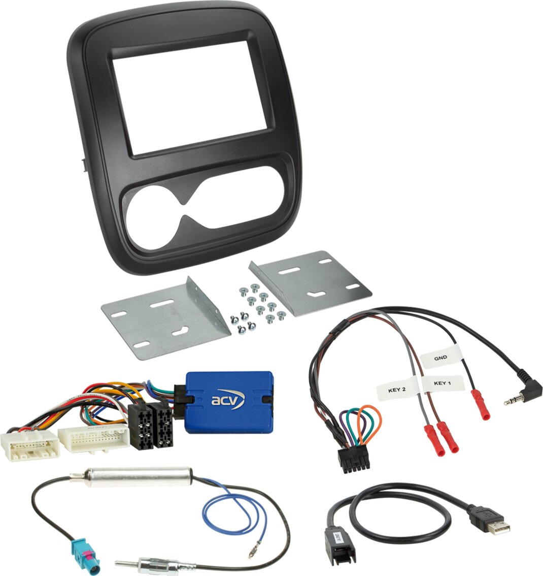 2-DIN Kit Fiat/Nissan/Opel/Renault klimaatregelaar - 621250 18 1 - 621250-18-1