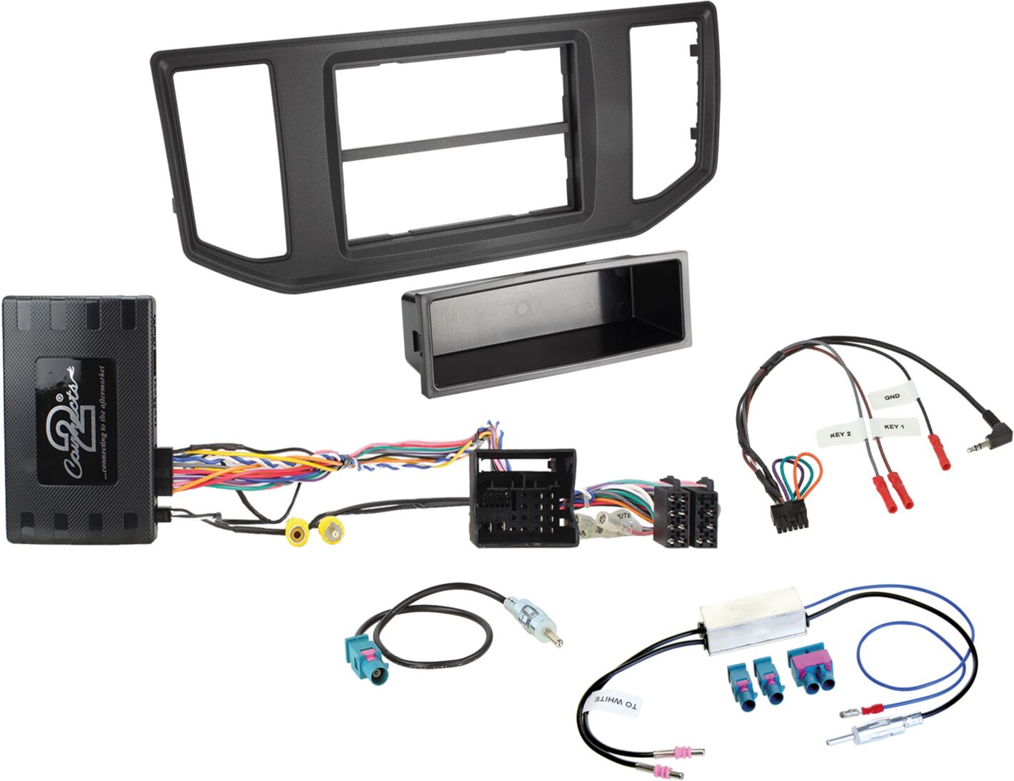 2-DIN Kit Volkswagen Crafter/ Grand California - MAN TGE 2017-2025 Zwart - 621320 26 1 - 621320-26-1