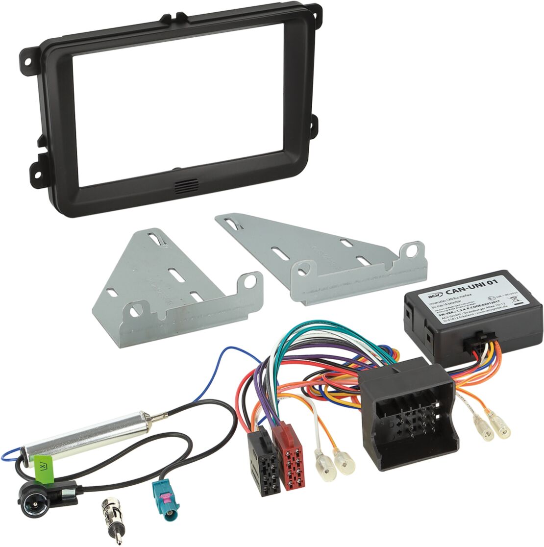 2-DIN Kit Seat - Skoda - Volkswagen - kleur: zwart - 621320 30 01 - 621320-30-01