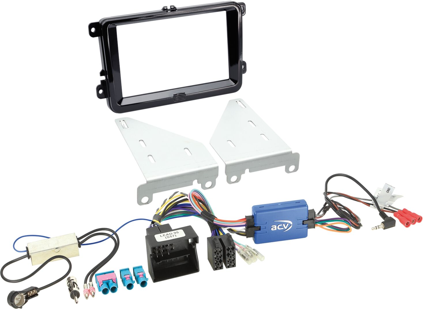 2-DIN Kit Diverse modellen Volkswagen - Seat - Skoda Pianolak Zwart - 621320 30 06 - 621320-30-06