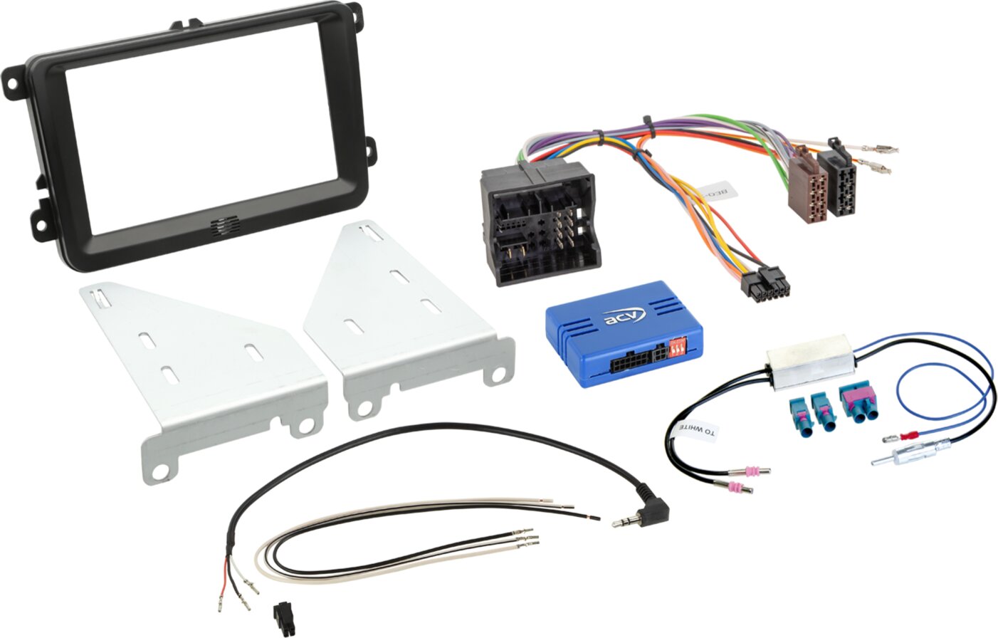 2-DIN Kit Seat - Skoda - Volkswagen - kleur: zwart - 621320 30 07 - 621320-30-07