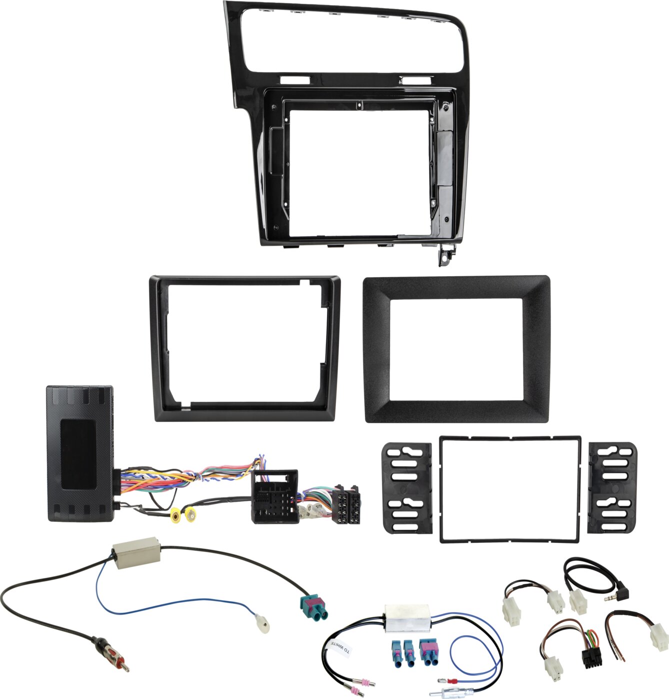 2-DIN Volkswagen 10"/9"/7" Kit VW Golf 7 2013-2020 Infoadapter/Antenne - 621320 38 3 - 621320-38-3