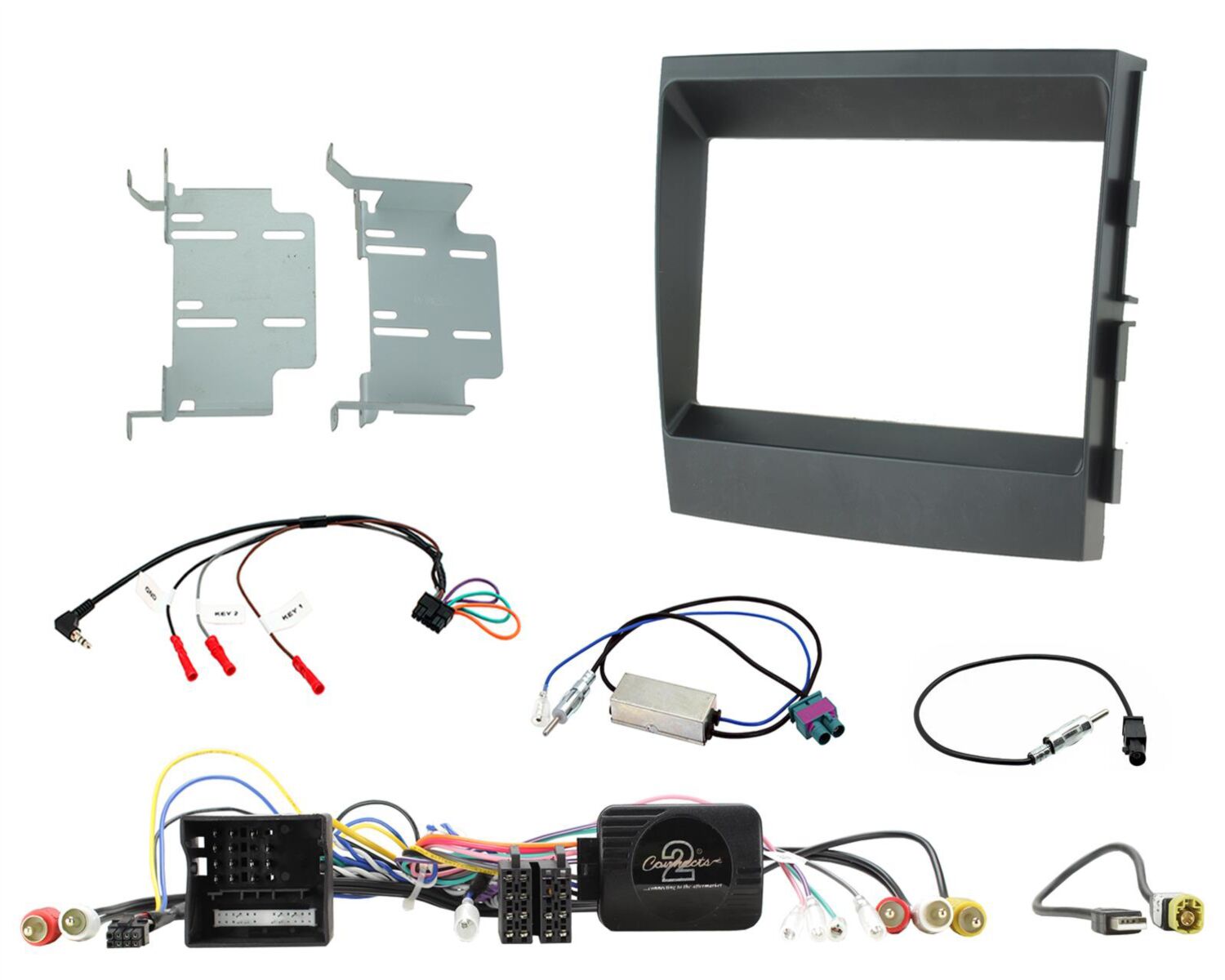 2-DIN Kit Porsche Panamera 2009-2016 Zonder Soundsystem en met SWI - 621323 08 1 - 621323-08-1