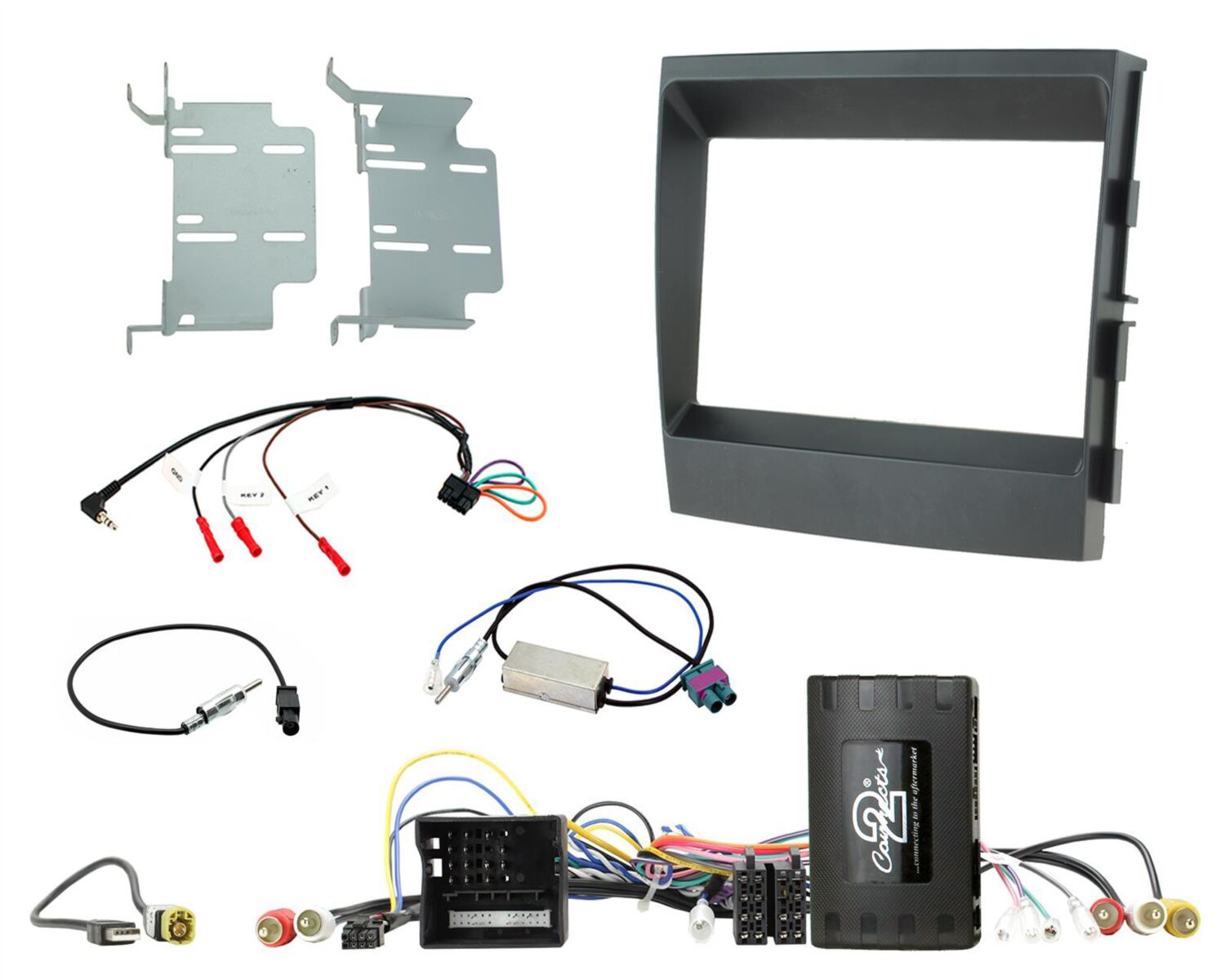 2-DIN Kit Porsche Panamera 2009-2016 Infoadapter/analoge versterker - 621323 08 2 - 621323-08-2