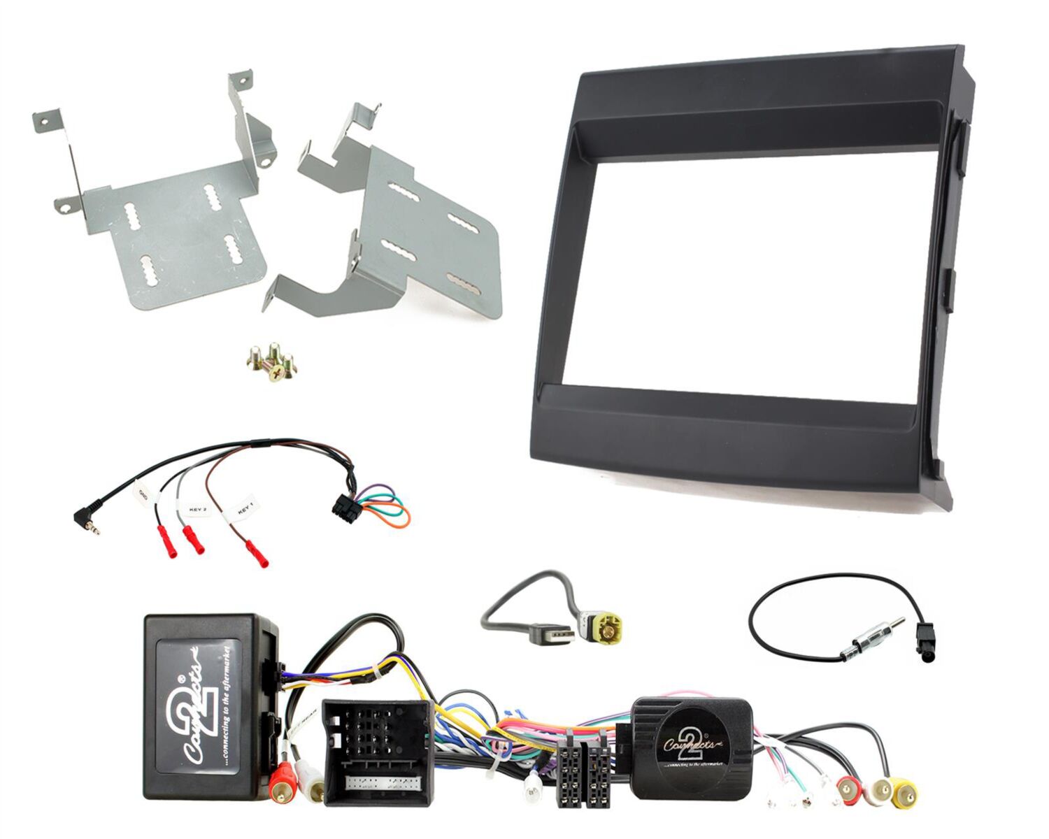 2-DIN Kit Porsche Cayenne 2011-2016 S.W.I./Amp MOST zwart - 621323 09 3 - 621323-09-3