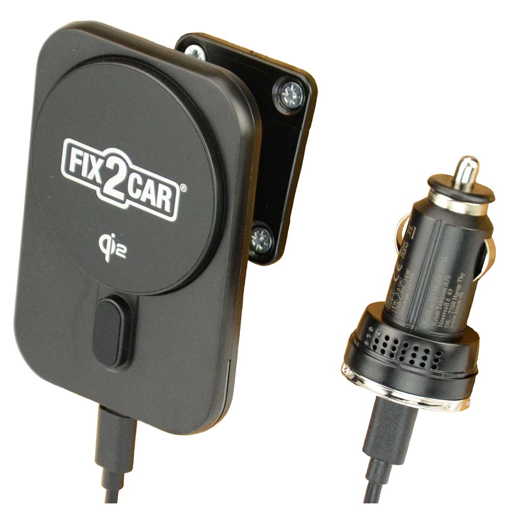 Fix2Car houder voor QI2 draadloos opladen voor Iphone 13/14/15/16, max 15W, met magnetische ring.  - 64540 - Fix.64540