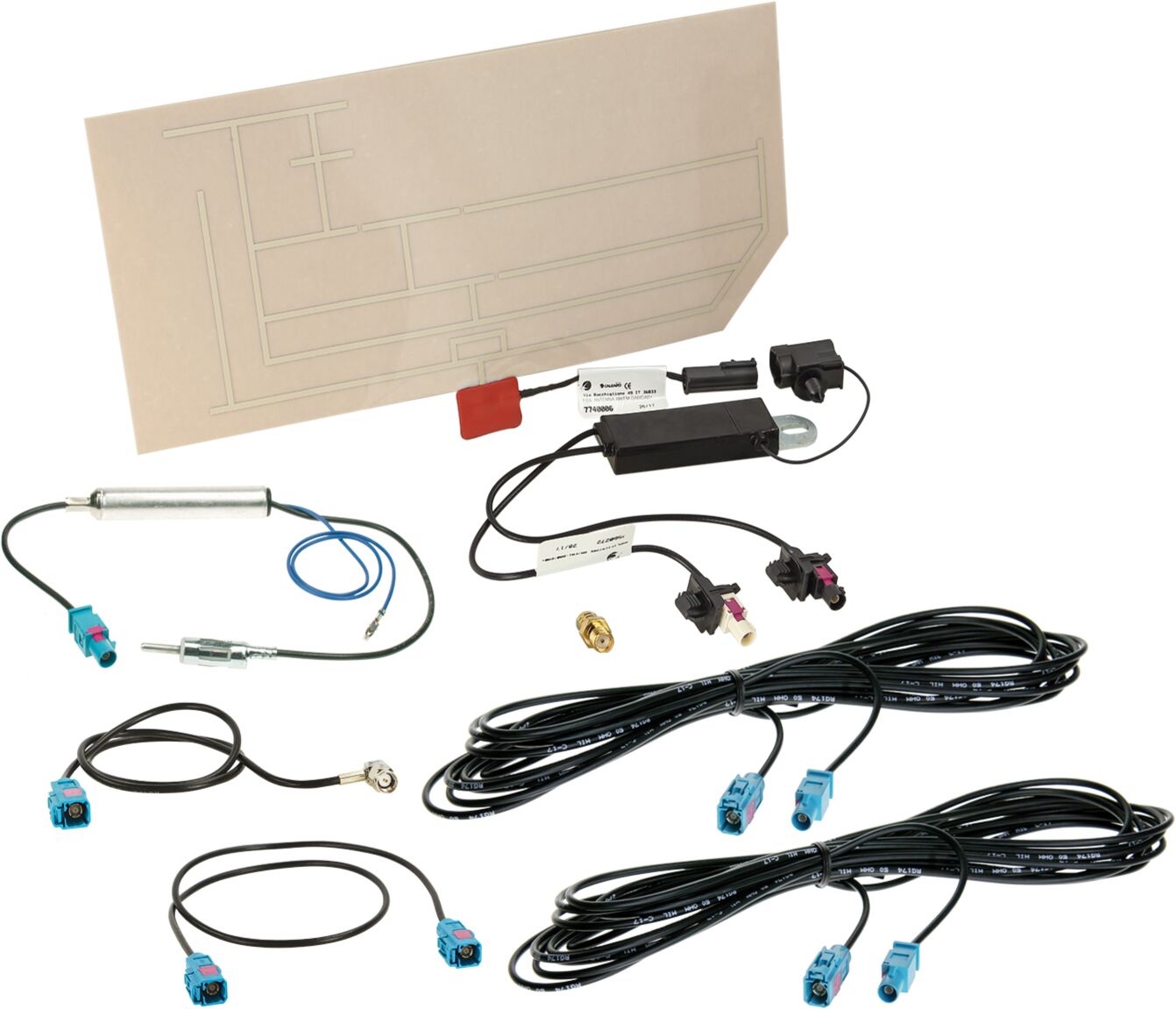 Glas Zelfklevende Antenne / Folie Zelfklevende Antenne AM/FM/DAB+ Kit - 65 7677950 1 - 65-7677950-1