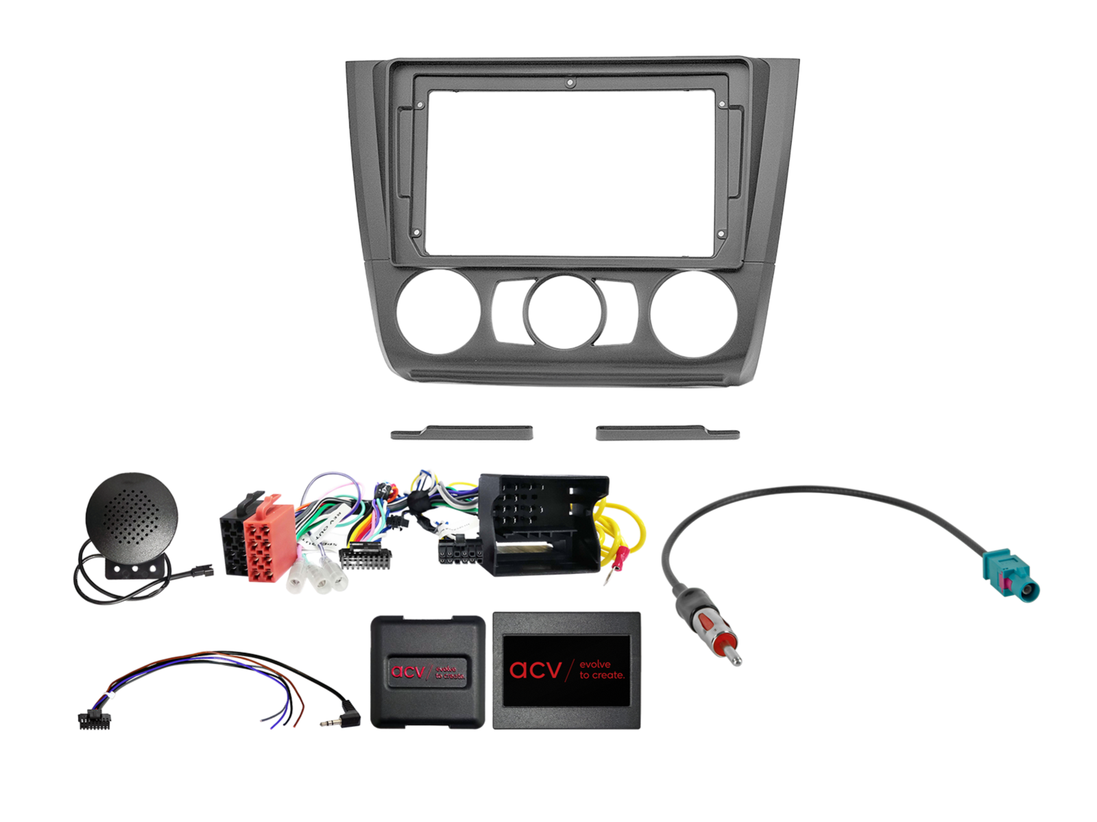 9" Kit BMW 1 series 2007-2013 manual airco SWC/antenna/PDC - 691023 93 2 - 691023-93-2