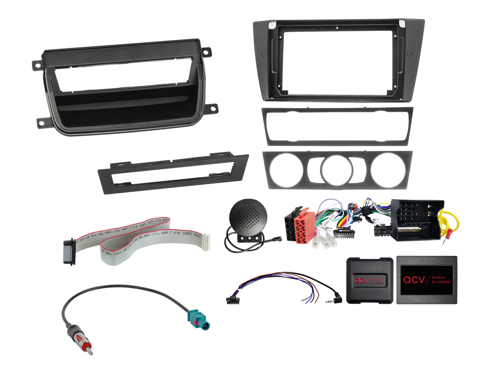 9" Kit BMW 3 series 2005-2013 zonder rokerspakket stuurwielbediening/antenne - 691023 94 1 - 691023-94-1