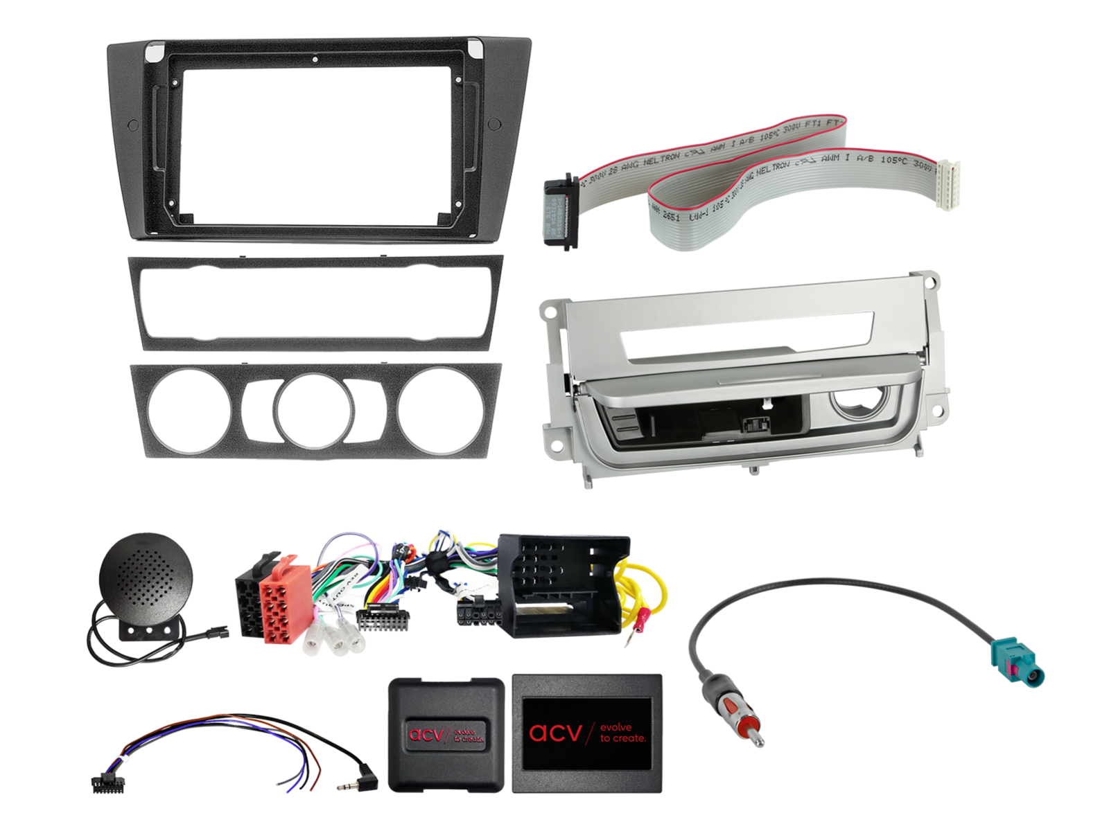 9" Kit BMW 3-serie 2005-2013 met rokerspakket, zilver SWC - 691023 94 2 - 691023-94-2