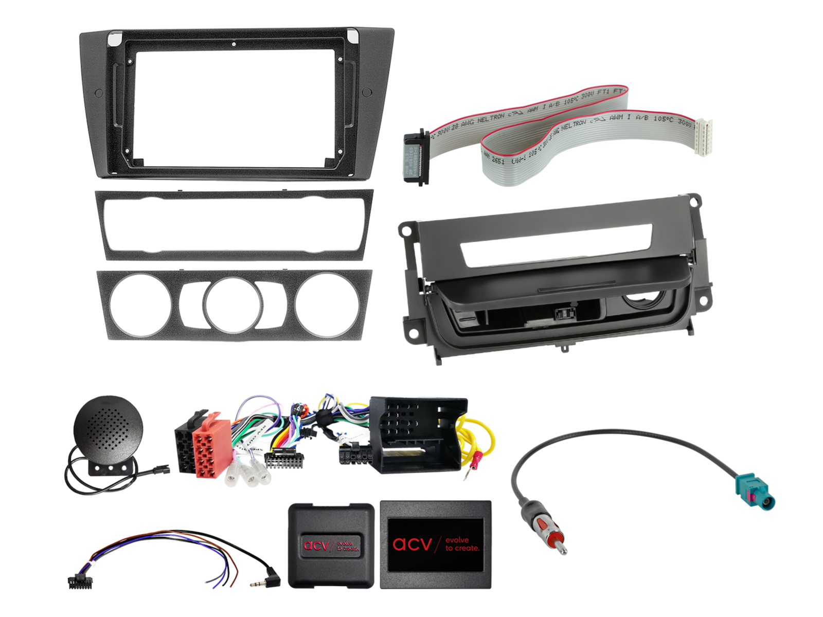9" Kit BMW 3-serie 2005-2013 met rokerspakket, zwart SWC - 691023 94 3 - 691023-94-3