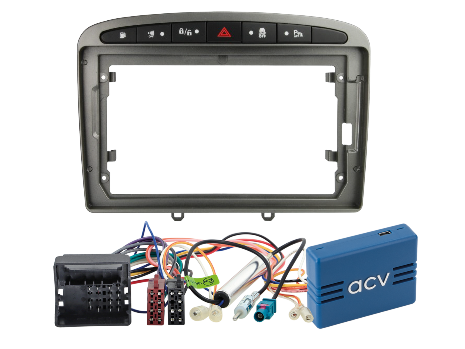 9" Kit Peugeot 308 2007-2015 grijs CAN Bus Pro - 691041 90 2 1 - 691041-90-2-1