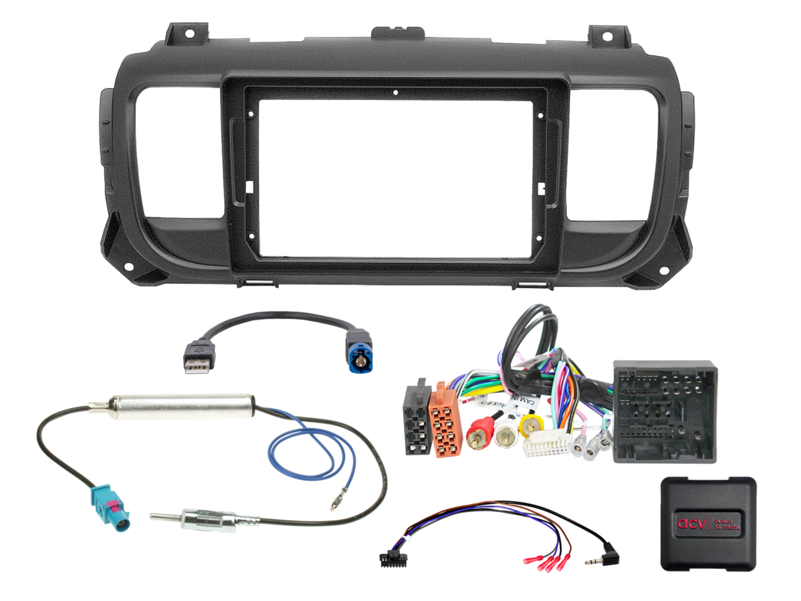 9" Kit Citroen/Opel/Peugeot/Toyota 50Pin SWC/antenne/USB - 691041 91 1 2 - 691041-91-1-2