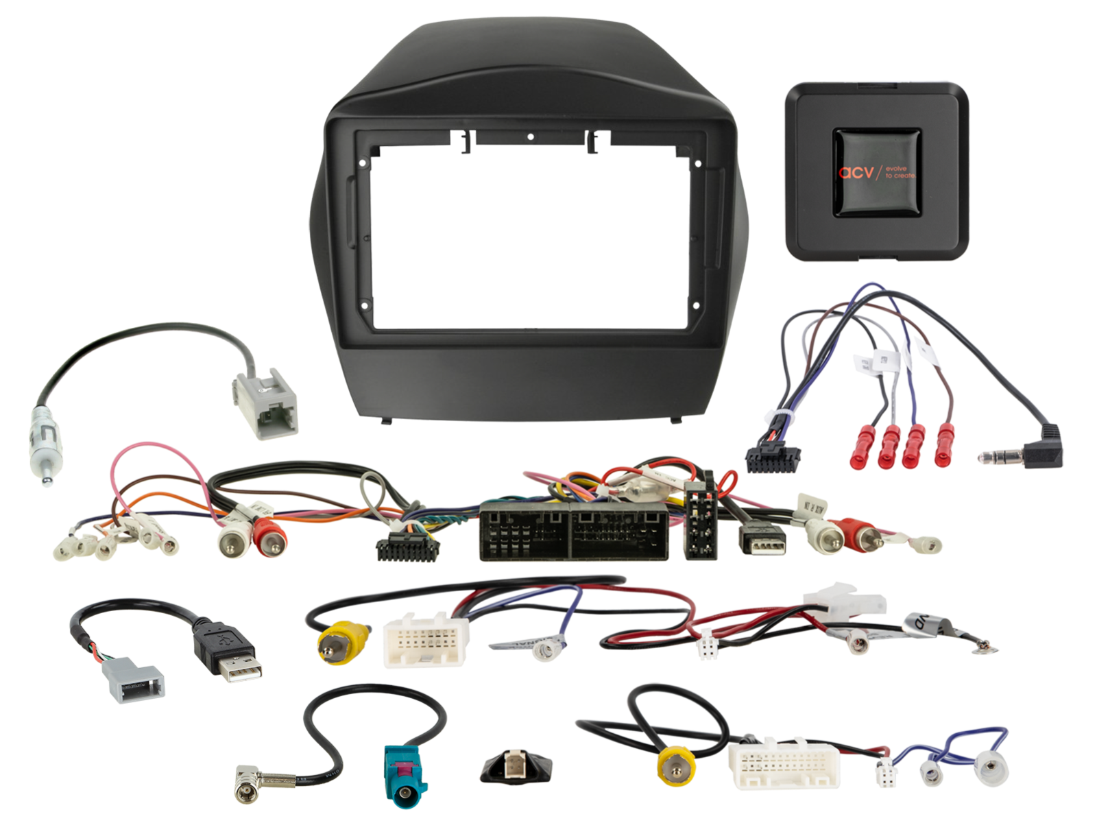 9" Kit Hyundai Tucson SWI/AMP/antenna/USB - 691143 94 1 4 - 691143-94-1-4
