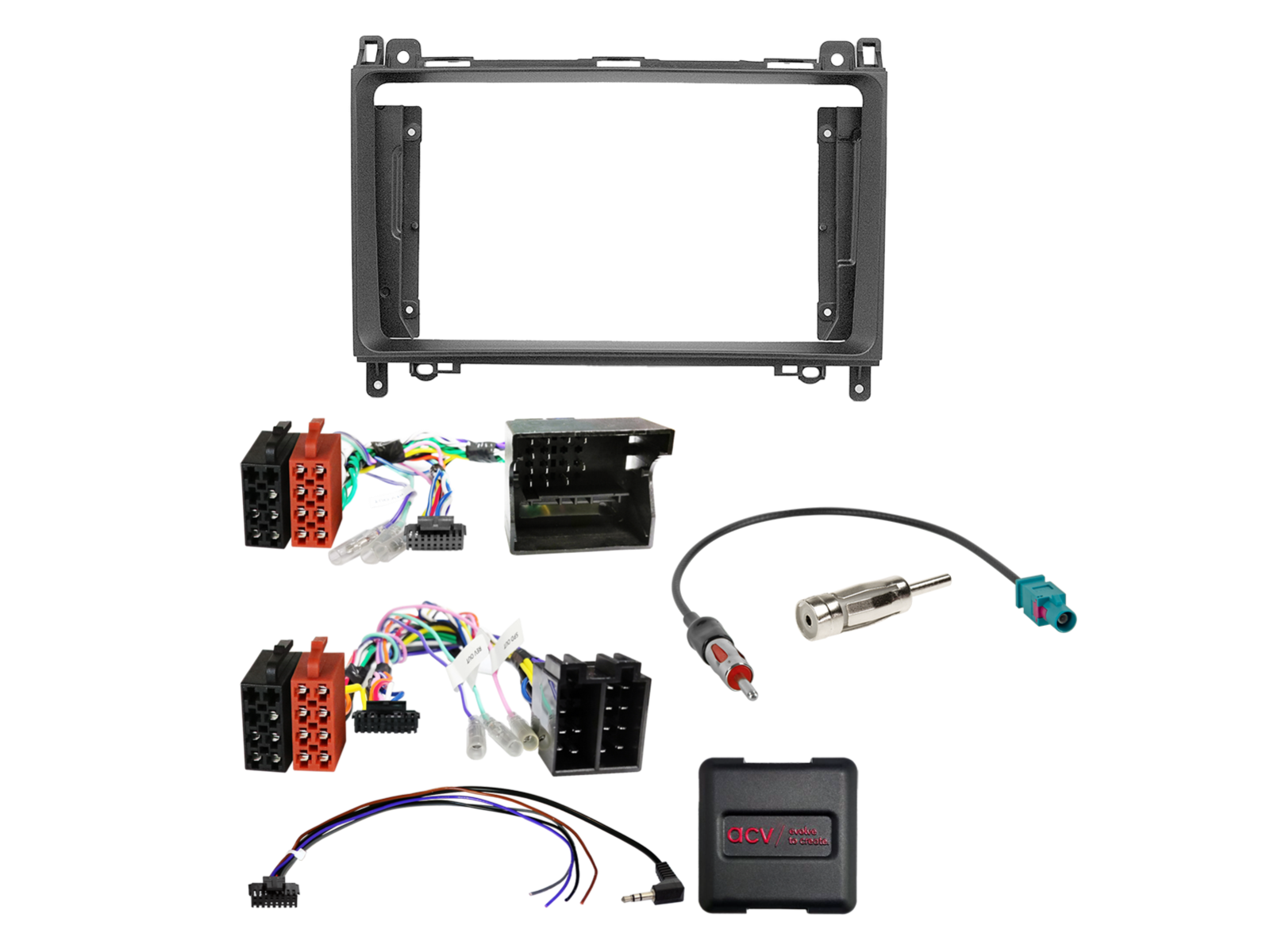 9" Kit Mercedes voertuigen ISO/Mini-ISO/Quadlock SWC/antenne - 691190 90 1 - 691190-90-1
