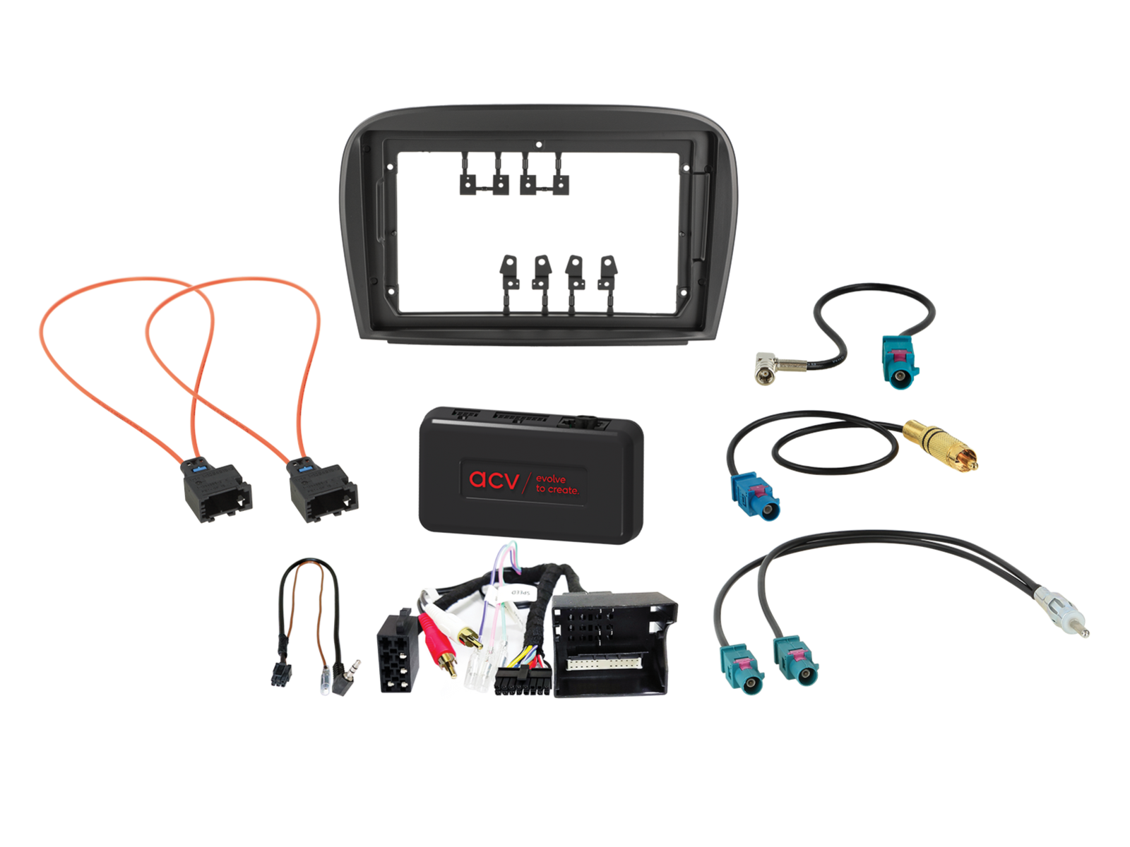 9" Kit Mercedes SL-klasse 04/2008-12/2011 SWC/antenne/Amp - 691190 99 1 - 691190-99-1