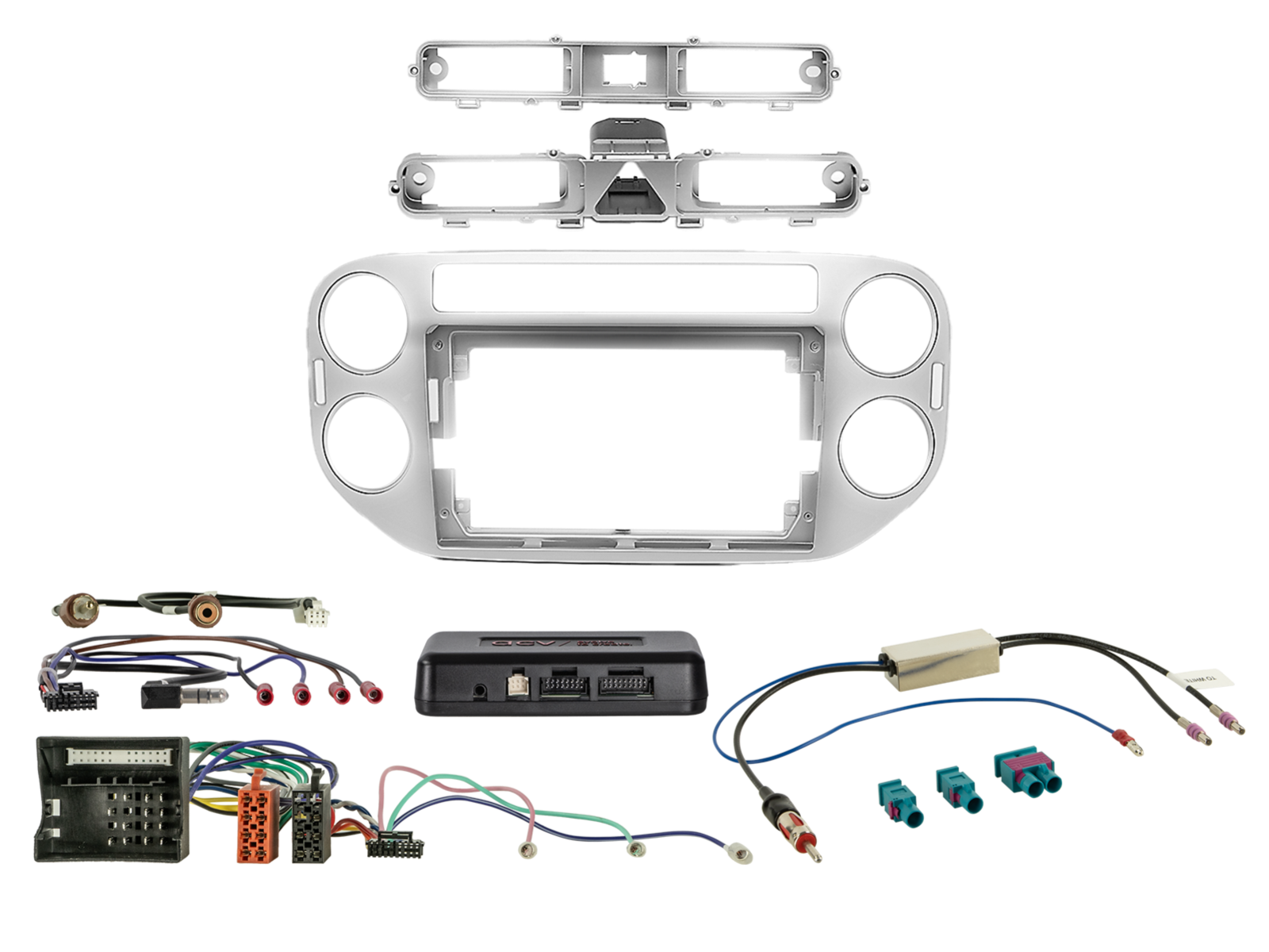 9" Kit VW Tiguan 06/2011-04/2016 zilver i-dapter/Antenne - 691320 98 2 - 691320-98-2
