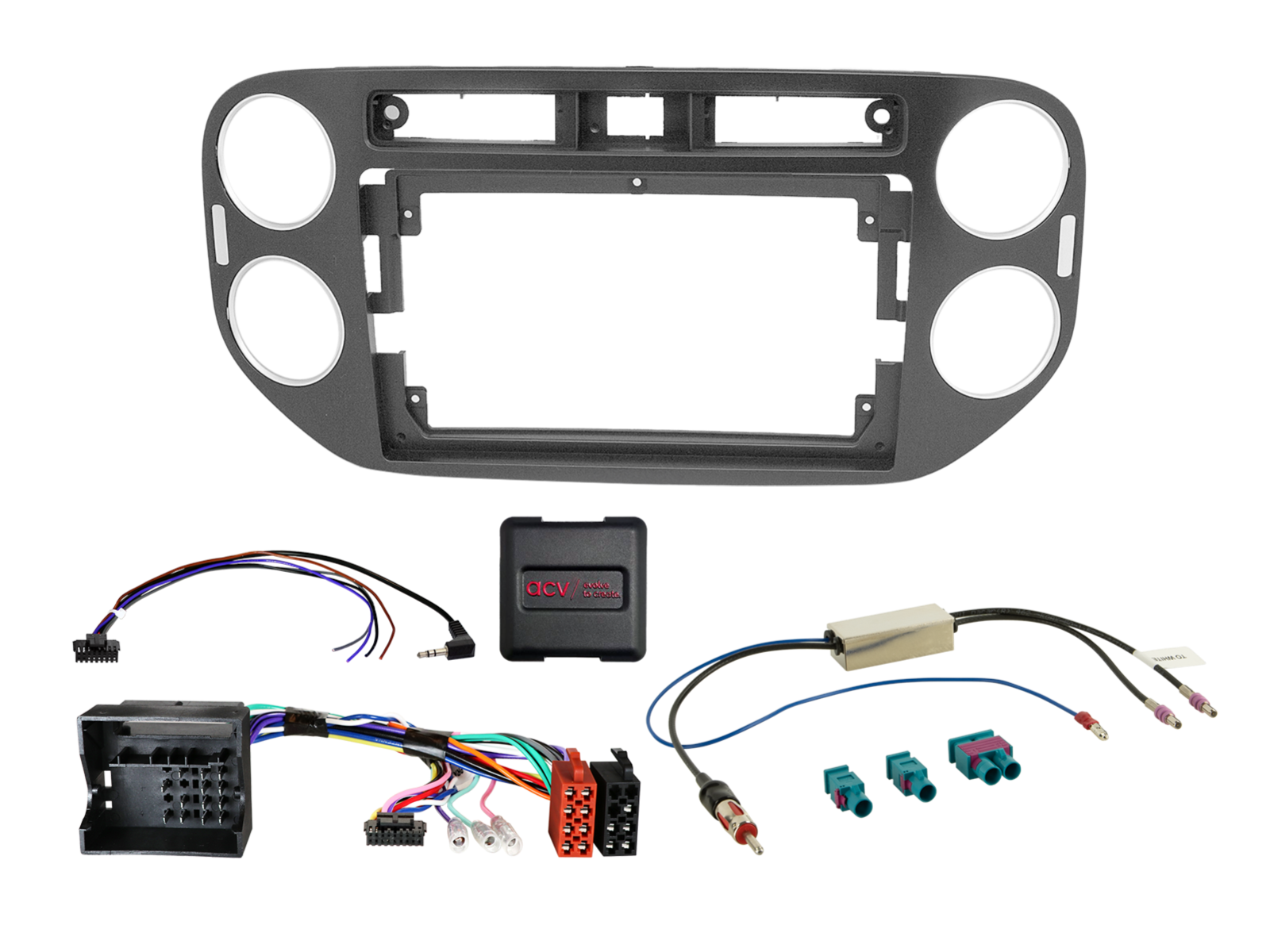 9" Kit VW Tiguan 06/2011-04/2016 zwart LFB/Antenne - 691320 98 3 - 691320-98-3