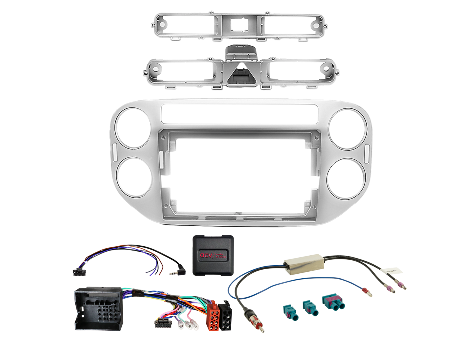 9" Kit VW Tiguan 06/2011-04/2016 zilver LFB/Antenne - 691320 98 4 - 691320-98-4