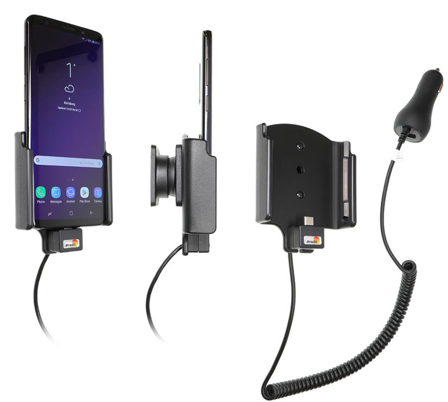 Samsung Galaxy S9 Plus Actieve houder met 12/24V lader - 712039 - 712039