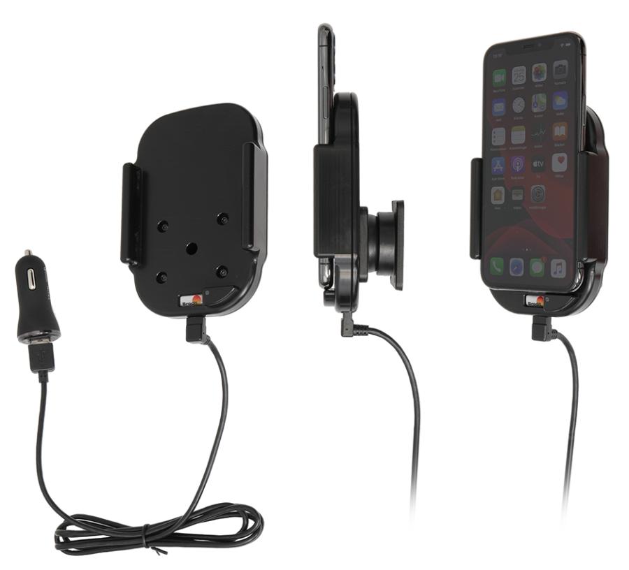 Apple iPhone 11 Pro Qi wireless  Actieve verstelbare houder met 12V USB plug - 718161 a - 718161