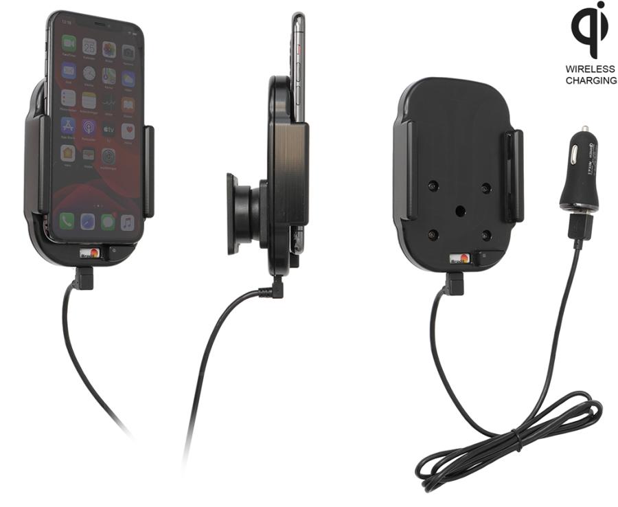 Apple iPhone 11 Pro Qi wireless  Actieve verstelbare houder met 12V USB plug - 718161 - 718161