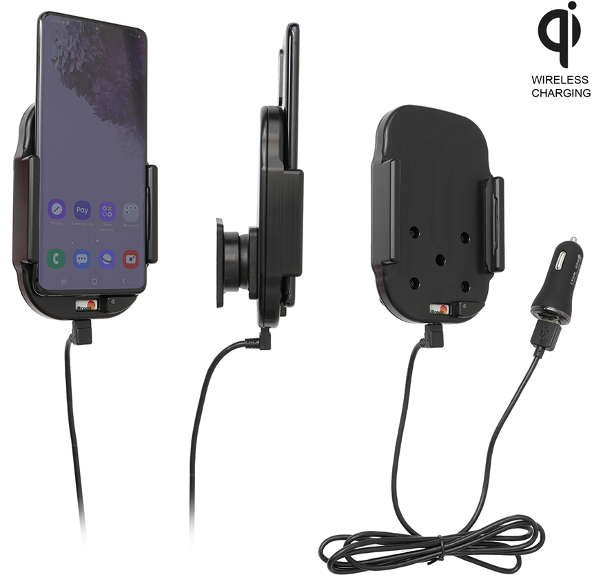 Samsung Galaxy S20 Plus Qi Wireless Actieve houder met 12V USB plug - 718191 - 718191