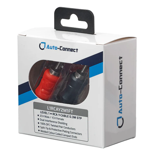 Auto-Connect Level 1 RCA Y-adaptor 2Male 1Female - 720l1rcay2m1ft 1 - 720L1RCAY2M1FT