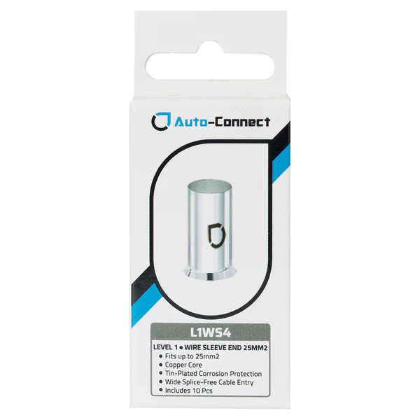 Auto-Connect L1 Wire Sleeve End 25 mm2/4GA 10pcs - 720l1ws4 1 - 720L1WS4