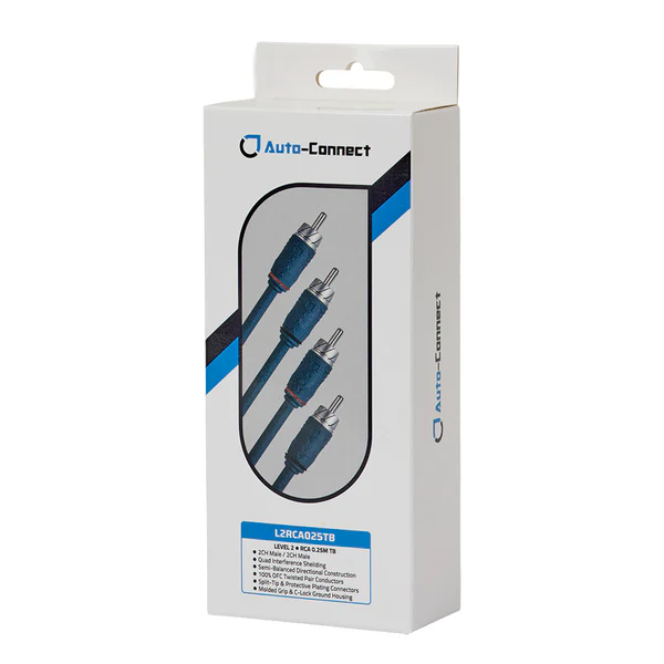 Auto-Connect Level 2 RCA cable 0,25m - 720l2rca025tb 2 - 720L2RCA025TB